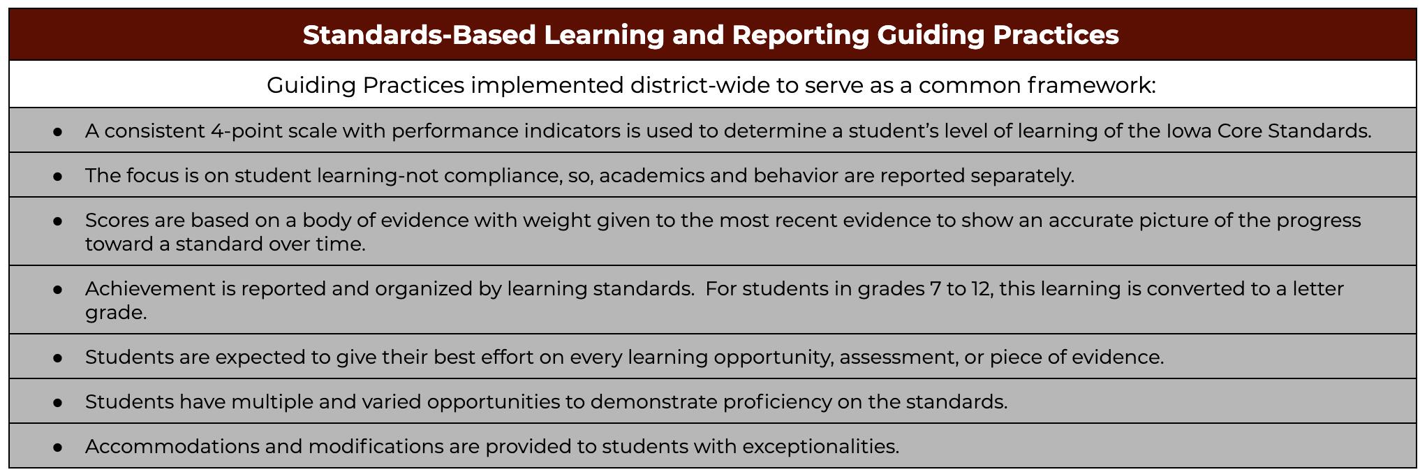 OCSD Standards-Based Learning Guiding Practices